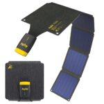 Aqiila faltbares Solar-Ladegerät "Sunbird P21", 21 W, wasserdicht IP67, mit Karabinerhaken