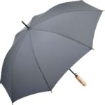 Stockschirm 'ÖkoBrella' mit Recycling-Polyester-Bezug, grau